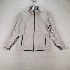 Free Country Gray Sherpa Lining Collared Activewear Classic Full Zip Up